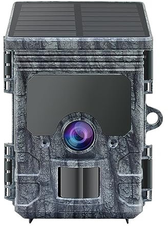 RKYRRKI Wildlife Camera Solar Panel Hunting Trail Camera 24MP 1296P Video Photo Trap Motion Activated Waterproof IP66 Night Vision Wildlife Monitoring