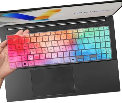 Keyboard Cover for 2025 2024 ASUS Vivobook 15 M5506 S5506 S5507 S5507QA, Vivobook 16 M5606 S5606 M1607KA X1607QA, Vivobook V16 V3607VU V3607VJ Keyboard Skin-Colorful