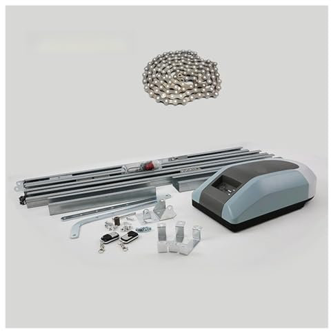 EDEDE Sliding Gate Motor, Heavy Duty Garage Door Opener Operator Gate 1000N 200W Chain Roller Electric Motor For 15 Square Meter Garage Gate Access Control System(GD1000 3.6m Rail)