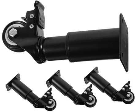 Pieds en Métal Polyvalents 4 roulettes Adaptés Aux Armoires Canapés Lits Et Tables Basses