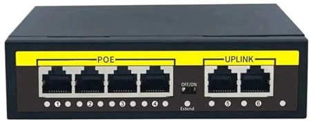 Switch POE 48V Switch 100Mbps Ethernet con 4 porte Wi-Fi Smart IP Switch RJ45 Injector Switcher for telecamera IP CCTV