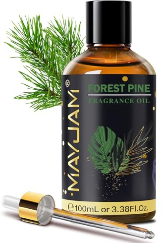 MAYJAM Aceite Perfumado de Pino Del Bosque Para Difusores 100ML | Aceite con Fragancia Para Aromaterapia de Aceites Esenciales, Quemador, DIY