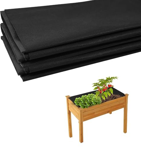 RNPKZ Planter Liner for Large Veg Trough, Non-Woven Fabric Liner for Planters, Raised Bed Planter Liner, Raised Bed Liner for Growing Vegetable & Flower, Keeps Soil Contained&Water Drained(1.6x2.1M)