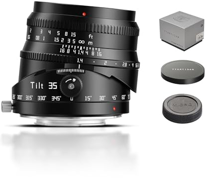 TTARTISAN Objetivo de inclinación f1.4 de 35 mm para Montaje M4/3, Lentes manuales APS-C, Gran Apertura, cámara sin Espejo para Soporte MFT (Soporte M43)
