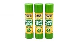 BIC Lot de 3 Bâtons de colle STICK ECOLUTION Glue 8g