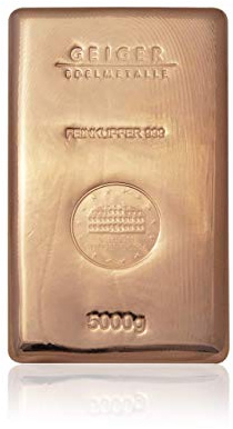 Kupferbarren Schloss Güldengossa - 5 kg .9999 gegossen - Made in Germany