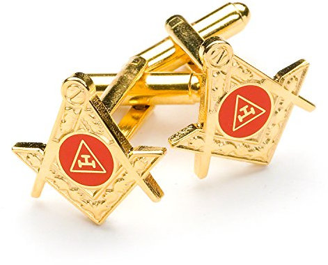 Royal Arch, „Freimaurer“-Manschettenknöpfe mit Schatulle