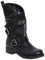 Toocool - Stivali Donna Bassi Biker Boots Motociclista Stivaletti Fibbie Anfibi SA9907 [39,Nero]