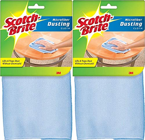 Scotch-Brite Dusting Microfiber Cloth, 2 Pack (Colors May Vary)