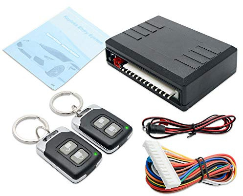 Universal Remote Control Central Door Lock Kit Style 12 Locking Keyless Entry Upgrade Kit with Contorl Box + 2 Replacement Remote Contorl for Car Central Door Lock