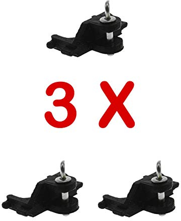 Adapter Heckkupplung mit Bolzen 3er Set für Siku Traktoren 1:32 (Schwarz)