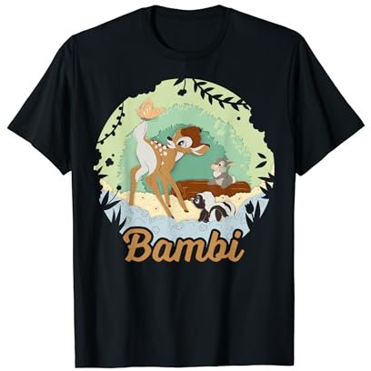 Disney Bambi Thumper And Flower Paper Cut Portrait T-Shirt