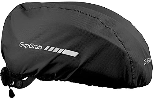GripGrab Fahrradhelm Regenüberzug - Wasserdicht, Reflektierend, Regenschutz | Winddichter Helmüberzug mit abgedichteten Nähten - für Rennrad, MTB, Gravel & E-Bike - Einheitsgröße mit Kordelzug