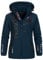 Geographical Norway Damen Reine Jacke Softshell Windbreaker Kapuze Patches Größe L Farbe WT4039F/GN-navy-navy