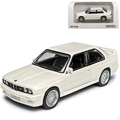 B-M-W 3er E30 M3 Coupe Sport Evolution Weiss Youngtimers 1982-1994 1/43 Norev Modell Auto mit individiuellem Wunschkennzeichen