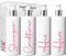 Print Maniacs White Mrs Hinch Inspired Personalised 500ml Pump Bottles Bathroom Lotion Kitchen Set Shampoo Conditioner (Set 4 His Her, F2 ) (Baby Pink)