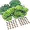 Cayway 3 Stück Static Grass Tuft Selbstklebende Statische Grass Statisches Grasbüschel Miniatursträucher Büsche für Miniatur Tabletop Spiele Modelleisenbahn Geländebau