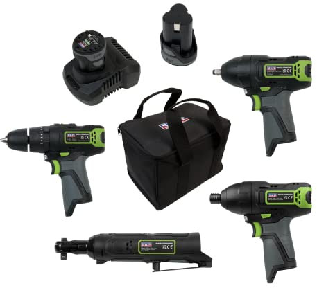 Sealey SV108 Series 4 x 10.8V Cordless Combo Kit - 2 Batteries - CP108VCOMBO2