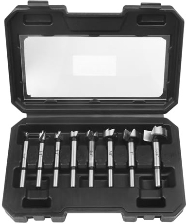 BAIDETS Forstner Bit Set 8Pcs - Forstner Bit Wood Drilling, Forstner Drill Bit with Center Positioning