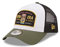 New Era Waikiki Beach Truckerkappe verstellbar Snapback weiß Oliv Mesh Basecap - One-Size