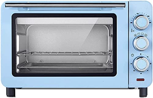 15L Mini Four Contrôle de Température Réglable 60 Minutes Minuterie Multifonctionnel Convection Grille-pain Four Ménage Entièrement Automatique Cuisson Bleu (Color : Blue)