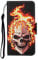 Huzhide Samsung Galaxy A14 5G / 4G Case, Shockproof Wallet Stand View Protective Cover Soft PU Leather Flip Case with Magnetic Card Holder Silicone Bumper for Samsung A14 Phone Case, Skull