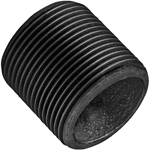 Gewinde Fitting Verschraubung aus Temperguss schwarz - Nippel mit durchgehendem 3/4 Rohr Zoll Aussengewinde AG Nr. 531