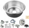 Fregadero Reversible, 1 Cubeta, Escurridor, Acero Inoxidable, Acabado Pulido de Acero Inoxidable, escurridor Reversible, con colador de residuos (41 * 41 * 20 cm (Plata))