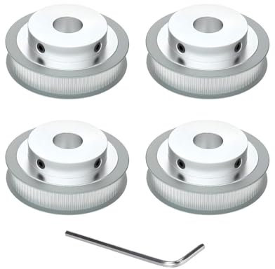 Super Print GT2 Timing Pulley 80t Bore 8mm GT2 Riemenscheibe 80 Zähne 80 Teeth 8mm Bohrung Aluminium 80T 8mm Bohrung Riemenscheibe Rad für 6mm Breite GT2 Zahnriemen für 3D Drucker,CNC (4 Stück)