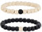 MILAKOO Lange Distanzbeziehungen Armbänder für Paare Geschenk Holz Stretch Armbänder für Unisex, Kein Edelstein