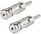 Lot de 2 adaptateurs d'antenne universels pour voiture - Adaptateur stéréo DIN pour récepteur radio de voiture