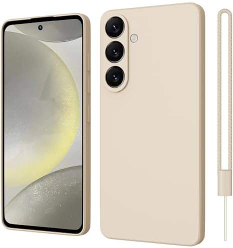 ORDA für Samsung Galaxy S24 Hülle Silikon Case, Handyhülle für Samsung S24 5G Dünn Straight Edge, Kameraschutz und Bildschirmschutz, Kratzfeste Hülle für Samsung Galaxy S24 Cover Khaki