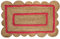 Fisura – Juteteppich 70 x 45 Zentimeter. Türmatte mit modernem Design. Fußmatte für Innen- und Außenbereich. Moderne originelle Fußmatte. Rosa Jutefußmatte.