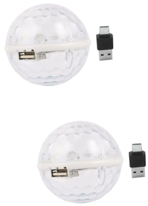 Uonlytech 2stücke Usb Disco Licht Mini Kula Tragbare Usb-betriebene Bühnenbeleuchtung Für Partys Karaoke Und Veranstaltungen Farbwechselnde Effekte Kompakt Und Stylisch Für Verschiedene