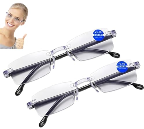 Autozoom Lesebrille, Autozoom-Lesebrille, Auto Zoom Lesebrille, Auto Zoom Reading Glasses, Autozoom-Brille Für Presbyopie, Klare Fokus-Brille Mit Automatischer Anpassung Für Damen Und Herren (2PCS)