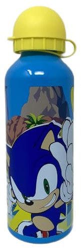 CARTOON Aluminium Trinkflasche Sonic Flasche mit Schnuller für Kinder 500ml