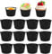 Bekecidi Elite Air Fryer Baking Collection – 12 moules à œufs en silicone de qualité supérieure, grands moules à muffins polyvalents, de qualité alimentaire et passent au lave-vaisselle (noir)