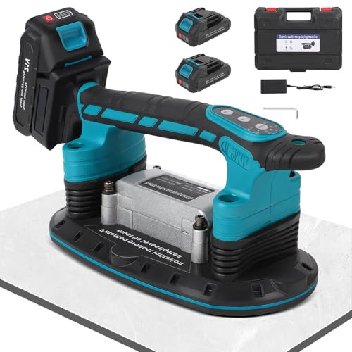 2 in 1, vibratore per piastrelle e ventose, con ventosa da 30 x 16 cm, portata 250 kg, macchina elettrica per piastrelle da 2 m, piastrelle da parete in mattoni