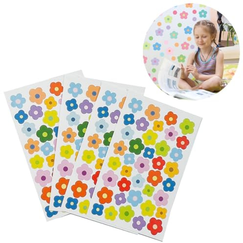 Fc'Noqgn 4 Blumen Fahrrad Aufkleber Sommer Blume Stoßstange Aufkleber Fahrrad Laptop Auto Motorrad Handy Laptop Wasserdicht Aufkleber Dekoration (Cute Style)