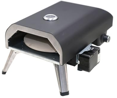YIORYO Gas Pizza Oven Outdoor - 12 Portable Gas Pizza Ovens for Outside - Professional Pizza Stove with Rotation Function, Ideal for Any Outdoor Kitchen