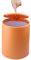 Poubelle en plastique avec couvercle, couvercle ouvert à pression de boucle, double couche amovible, cuisine, salle de bain, chambre, bureau, poubelle minimaliste domestique (orange, L8)