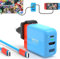 65W Switch Docking Station, für Nintendo Switch OLED/Steam Deck, Mini GaN Netzteil mit 3-Port (USB C USB A 4K/HD), tragbare Docking Station Kompatibel mit Switch/Steam Deck/Rog Alley/Mobile Blue