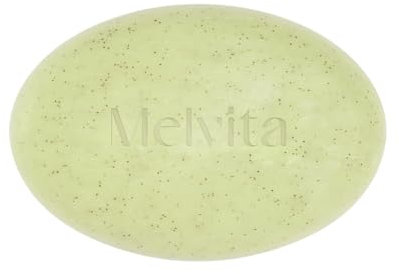 Melvita - Savon Exfoliant Lissant - L'Or Végétal - Exfolie et affine le grain de peau - pour Peaux sèches - Extrait de Feuille de Châtaignier, Coques d'Amande - 12 g