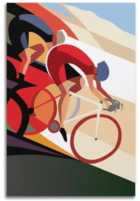 YCGYMX Sportposter, Sprint-Triathlon-Poster, dekoratives Gemälde, Leinwand, Wandposter und Kunstdruck, moderne Familienschlafzimmer-Dekoration, Poster, 20 x 30 cm