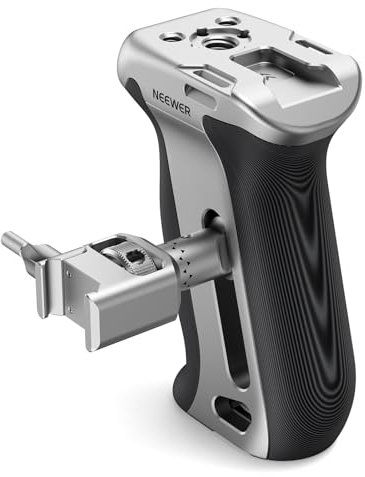 NEEWER Camera Side Handle NATO a Sgancio Rapido, Maniglia Laterale Ergonomica con Morsetto NATO, Presa Antiscivolo, Cold Shoe, Filetto 1/4 e 3/8 per ARRI, Compatibile con SmallRig Camera Cage, CA130
