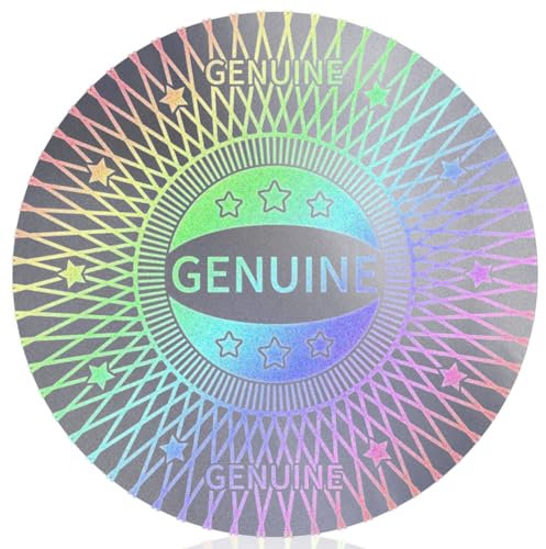 OLYCRAFT 480 Stück/10 Blätter Manipulationssichere Hologramm Etiketten 2cm Echte Sicherheitsaufkleber Manipulationssicheres Siegel Holografische Runde Hologramm Etiketten