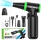 Aria Compressa Spray Elettrico Rimuovi Polvere - 130000 giri/min 3 Velocità Air Duster Mini Soffiatore a Batteria 6000 mAh, 3 Spazzole Antistatiche, Alternativa Allo Bomboletta Aria Compressa