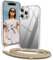Vaykwo Handykette mit Band für Apple iPhone 16 Pro Max Hülle - Necklace Handyhülle - Transparente Case zum Umhängen mit Kameraschutz und Bildschirmschutz - Golden