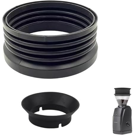 OYSTERBOY 2Pcs Food Grade Durable Silicone Bellows Single Dose Hopper Plus Gasket Replacement Compatible with Baratza Encore/Encore ESP/Virtuosa+ Coffee Grinder for Zero Rentention Pure Flavor