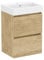 Baikal Mueble de Baño Mini. Mueble MONTADO. 2 Cajones Suspendido con Lavabo. Armario de Baño. Lavabo Ceramico. 45cm Nature.